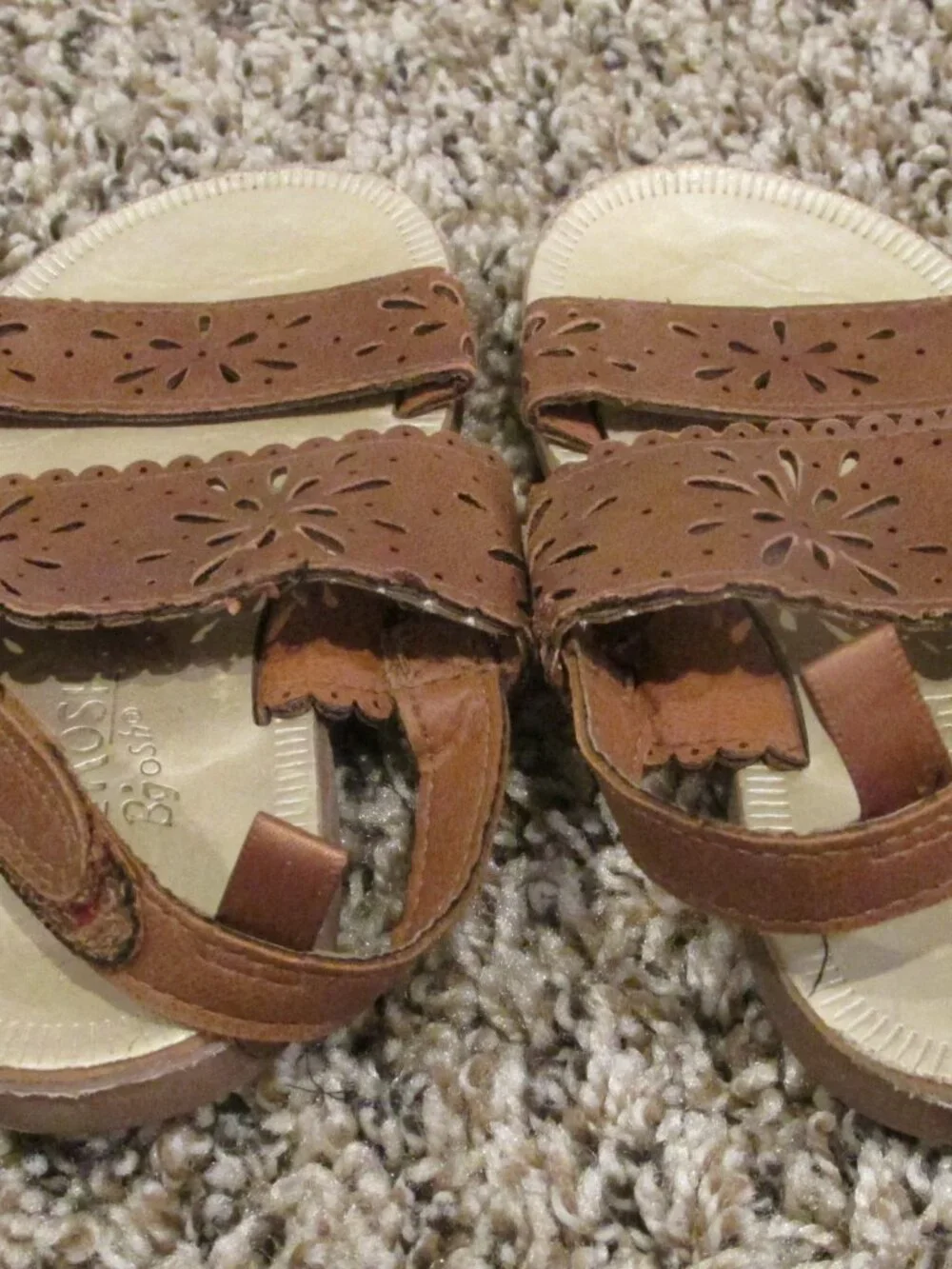 Osh Kosh Slip On Sandals Toddler Girls Size 6M Brown Open Toe‎ Summer Church